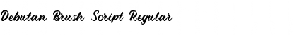 Download Debutan Brush Script Regular Font Title Preview