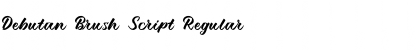 Download Debutan Brush Script Regular Font Title Preview