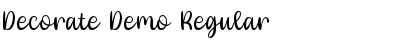 Download Decorate Demo Regular Font Title Preview