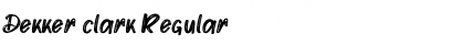 Download Dekker clark Regular Font Title Preview