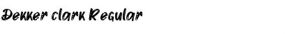 Download Dekker clark Regular Font Title Preview