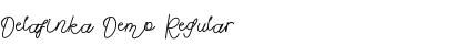 Download Delafinka Demo Regular Font Title Preview