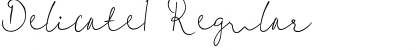Download Delicate1 Regular Font Title Preview