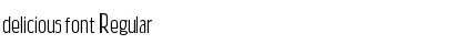 Download delicious font Regular Font Title Preview