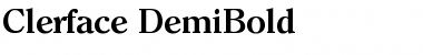 Download Clerface-DemiBold Regular Font Title Preview