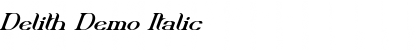 Download Delith Demo Italic Font Title Preview