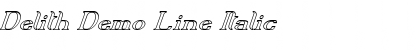 Download Delith Demo Line Italic Font Title Preview