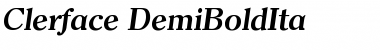 Download Clerface-DemiBoldIta Regular Font Title Preview