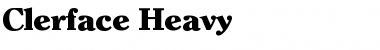 Download Clerface-Heavy Regular Font Title Preview