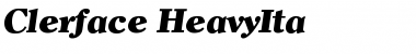 Download Clerface-HeavyIta Regular Font Title Preview