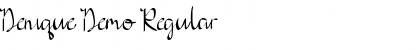 Download Denique Demo Regular Font Title Preview