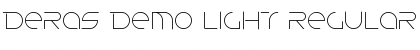 Download Deras Demo Light Regular Font Title Preview
