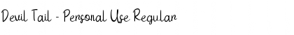 Download Devil Tail - Personal Use Regular Font Title Preview