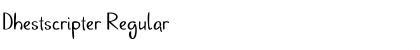 Download Dhestscripter Regular Font Title Preview