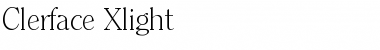 Download Clerface-Xlight Regular Font Title Preview