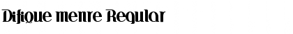 Download Difique menre Regular Font Title Preview