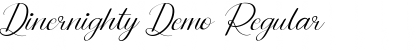 Download Dinernighty Demo Regular Font Title Preview