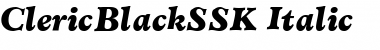 Download ClericBlackSSK Italic Font Title Preview