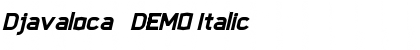 Download Djavaloca - DEMO Italic Font Title Preview
