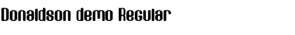 Download Donaldson demo Regular Font Title Preview