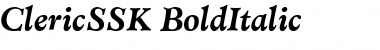 Download ClericSSK BoldItalic Font Title Preview