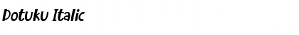 Download Dotuku Italic Font Title Preview
