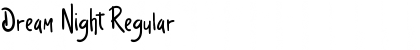 Download Dream Night Regular Font Title Preview