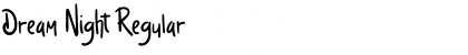 Download Dream Night Regular Font Title Preview