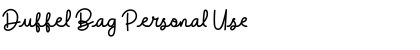 Download Duffel Bag Personal Use Font Title Preview