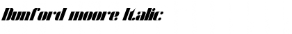 Download Dunford moore Italic Font Title Preview
