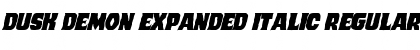 Download Dusk Demon Expanded Italic Regular Font Title Preview