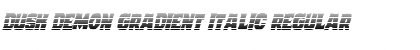 Download Dusk Demon Gradient Italic Regular Font Title Preview