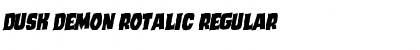 Download Dusk Demon Rotalic Regular Font Title Preview