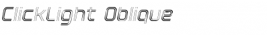 Download ClickLight Oblique Regular Font Title Preview