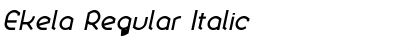 Download Ekela Regular Italic Font Title Preview