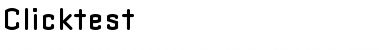 Download Clicktest Normal Font Title Preview
