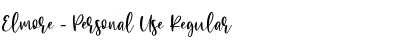 Download Elmore - Personal Use Regular Font Title Preview