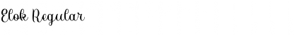 Download Elok Regular Font Title Preview