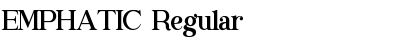 Download EMPHATIC Regular Font Title Preview