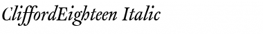 Download CliffordEighteen Italic Font Title Preview