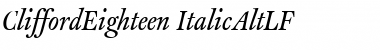Download CliffordEighteen Italic Font Title Preview