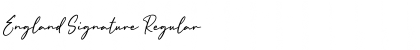 Download England Signature Regular Font Title Preview