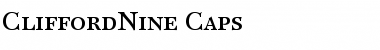 Download CliffordNine Regular Font Title Preview