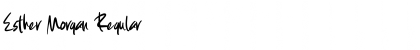 Download Esther Morgan Regular Font Title Preview