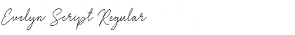 Download Evelyn Script Regular Font Title Preview