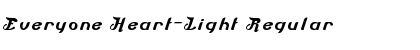 Download Everyone Heart-Light Regular Font Title Preview