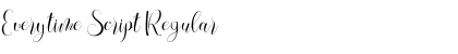 Download Everytime Script Regular Font Title Preview