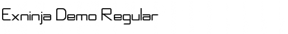 Download Exninja Demo Regular Font Title Preview