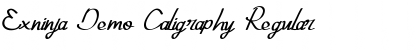 Download Exninja Demo Caligraphy Regular Font Title Preview