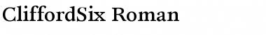 Download CliffordSix Regular Font Title Preview